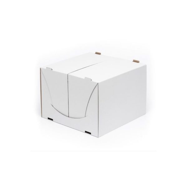 Škatla za torte 300x300x205 mm, bela