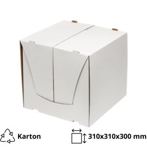 Škatla za torte 310x310x300 mm, bela