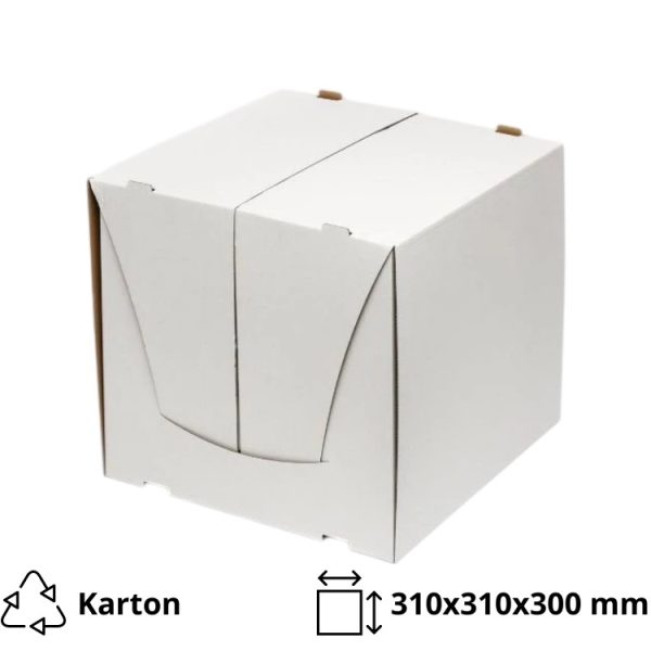 Škatla za torte 310x310x300 mm, bela
