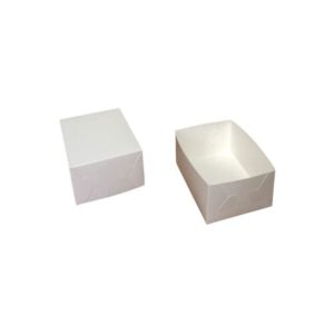 Škatla za sladico brez okna 145x205x90 mm, bela (pokrov-dno) (10 kos/pak)