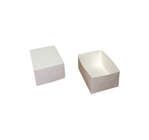 Škatla za sladico brez okna 145x205x90 mm, bela (pokrov-dno) (10 kos/pak)