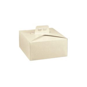 Škatla za torte z ročajem 270х270х120 mm, bež