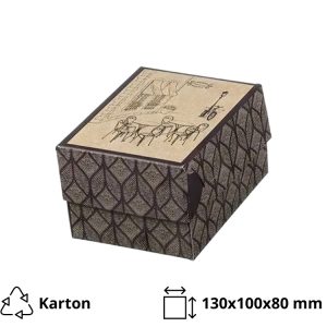 Škatla s pokrovom za sladice 13x10x8 cm STREET BOX [247 kos/pak]