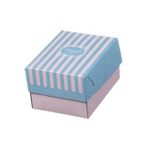 Škatla s pokrovom za sladice 13x10x8 cm ALUMINIUM PATISSERIE [14 kos/pak]
