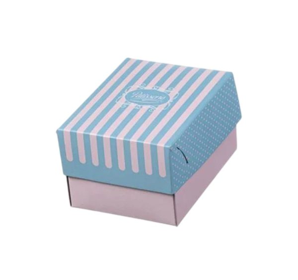 Škatla s pokrovom za sladice 13x10x8 cm ALUMINIUM PATISSERIE [14 kos/pak]