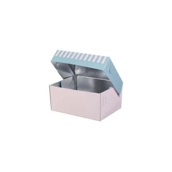 Škatla s pokrovom za sladice 17×12.8×8 cm  ALUMINIUM PATISSERIE (2 kos/pak)