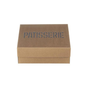 Škatla s pokrovom za sladice 21.8×21.6×8 cm KRAFT PATISSERIE (3 kos/pak)