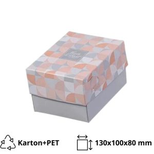 Škatla s pokrovom za sladice 13x10x8 cm SWEET & FRESH [14 kos/pak]