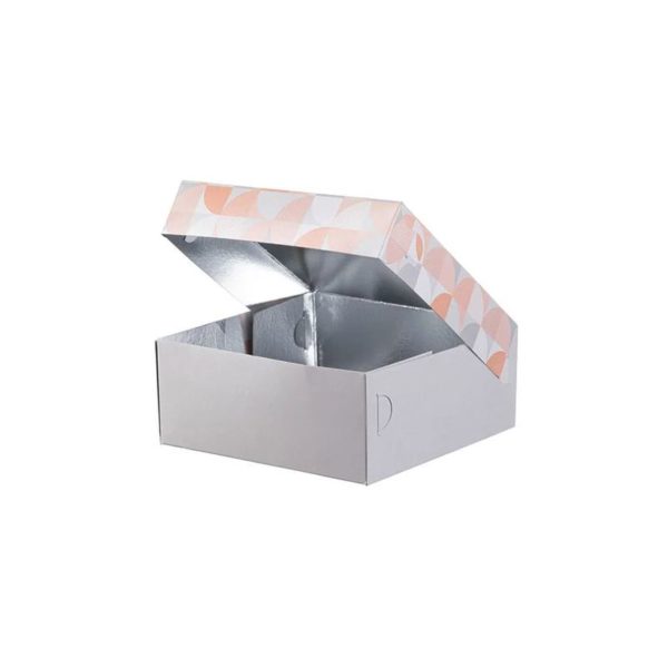Škatla s pokrovom za sladice 19x19x8 cm  SWEET & FRESH (3 kos/pak)