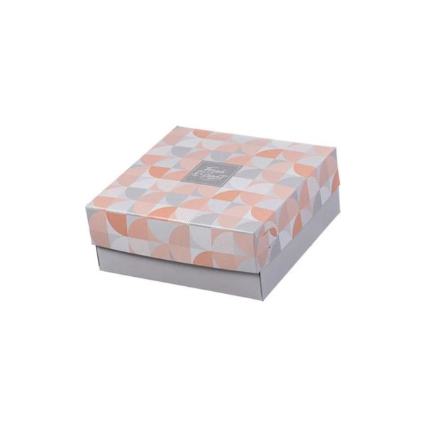 Škatla s pokrovom za sladice 19x19x8 cm  SWEET & FRESH (3 kos/pak)