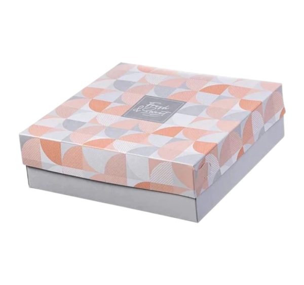 Škatla s pokrovom za sladice 25x25x8 cm SWEET & FRESH [14 kos/pak]