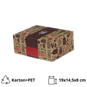 Papirnata posoda ENJOY GRILL, BBQ Aluminium 190x145x80 mm [12 kos/pak]