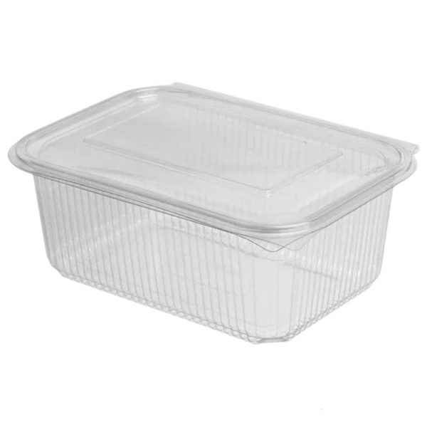 Posoda z ravnim pokrovom PET 2000 ml 214x150x87 HEAVY prozorna [50 kos/pak]