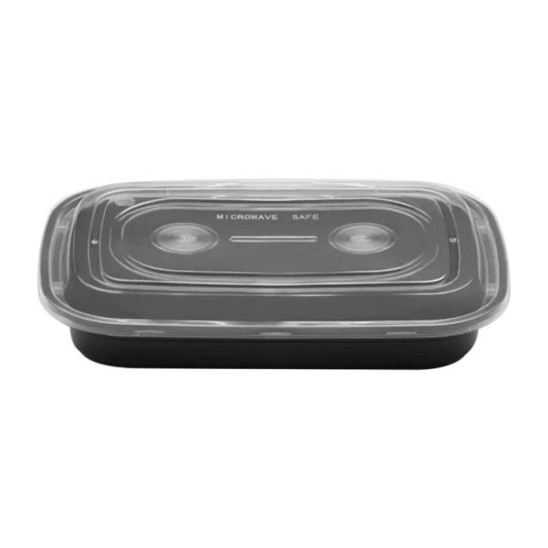 Posodica s pokrovom PP AMERICAN STYLE 750 ml 217x146x43 mm črna [50 kos/pak]