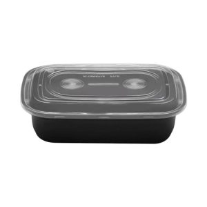 Posodica s pokrovom PP AMERICAN STYLE 1250 ml 217x146x64 mm črna [50 kos/pak]