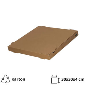 Škatla za pizzo 300x300x40 mm mikro-val karton kraft [100 kos/pak]