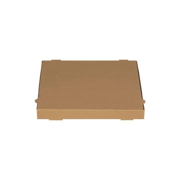 Škatla za pizzo 300x300x40 mm mikro-val karton kraft (100 kos/pak)