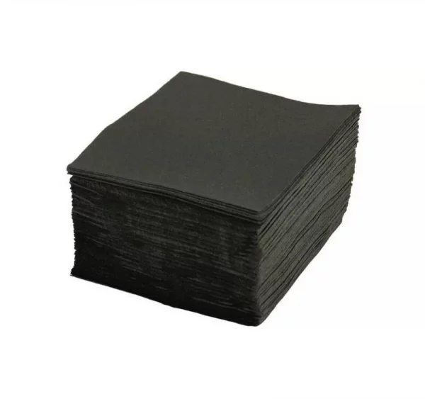 Papirnati prtički 2 sl 24×24 cm 250 kos/pak, črni