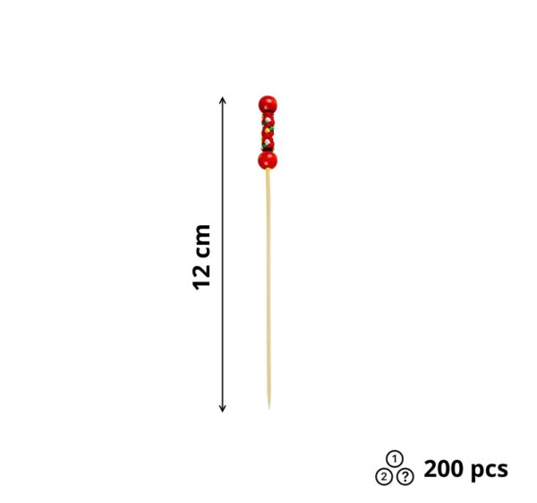 Nabodalo iz bambusa RIO Red 12cm 200 kos/pak