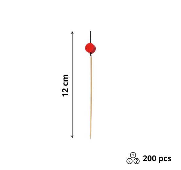 Nabodalo iz bambusa Red Disk 12cm 200 kos/pak