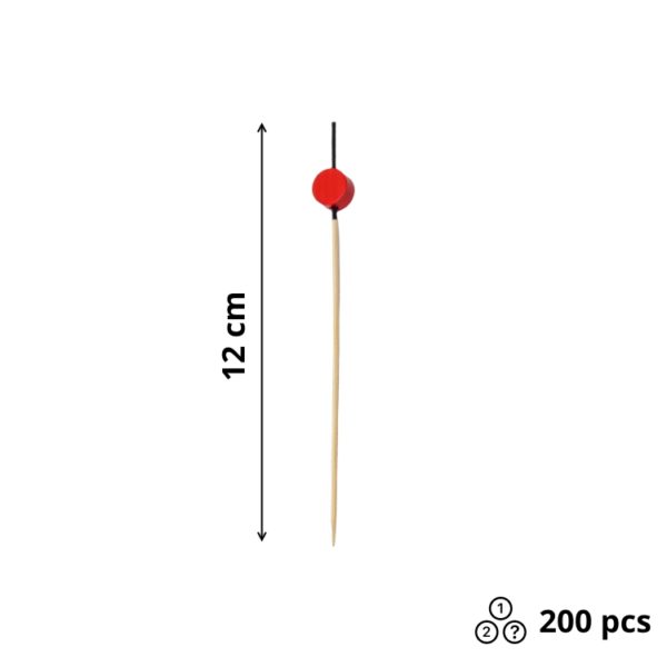 Nabodalo iz bambusa Red Disk 12cm 200 kos/pak