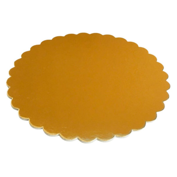 Podstavek okrogli za torto kartonasti d = 300 mm zlato / biser ojačan 3,2 mm (5 kos/pak)