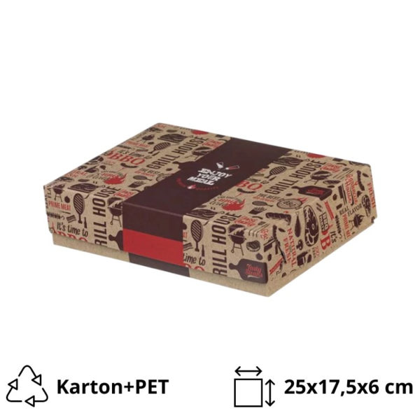 Papirnata posoda ENJOY GRILL, BBQ Aluminium 250x175x60 cm [4 kos/pak]