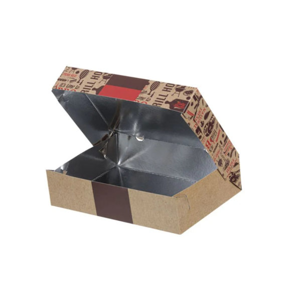 Papirnata embalaža 25×17,5×6 cm ENJOY GRILL, BBQ  Aluminium (20 kos/pak)