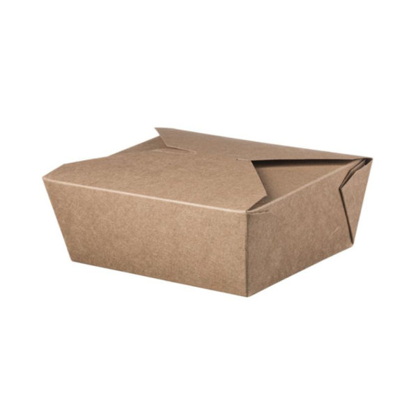 Papirnata škatla pravokotne 15x12x6,3 сm 1400 ml kraft (50 kos/pak)