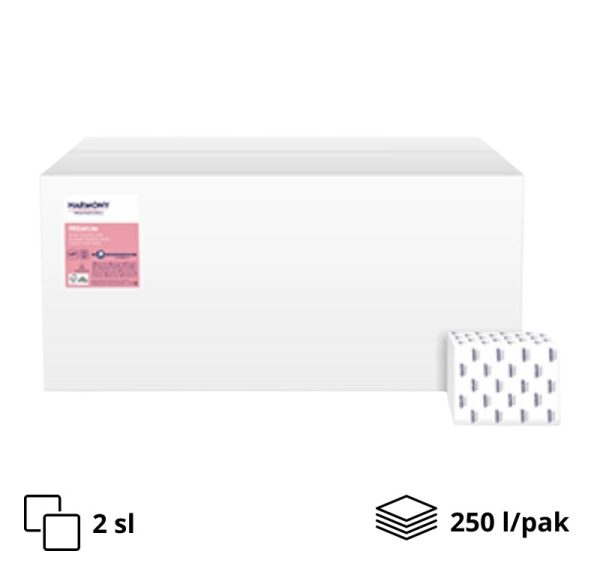 Toaletni papir 2 sl v lističih beli 250 l/pak FP Harmony Professional [40 kos/pak]