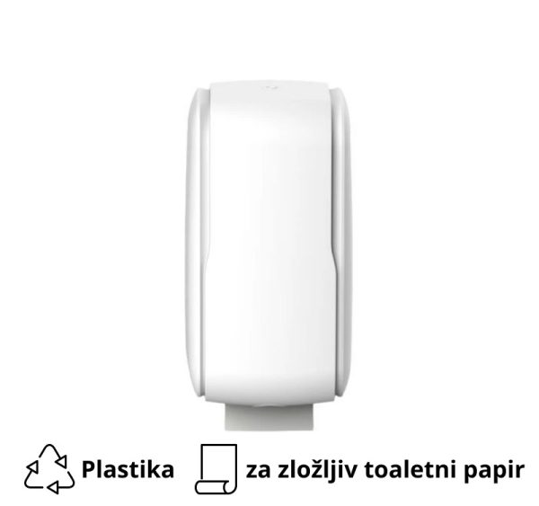 Podajalnik za zložljiv toaletni papir