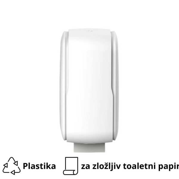 Podajalnik za zložljiv toaletni papir