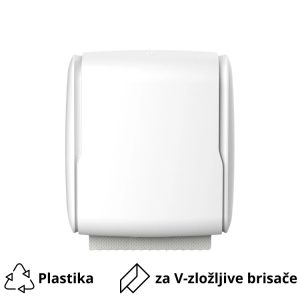 Podajalnik za V-zložljive brisače