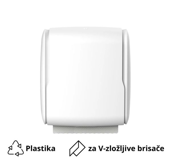 Podajalnik za V-zložljive brisače