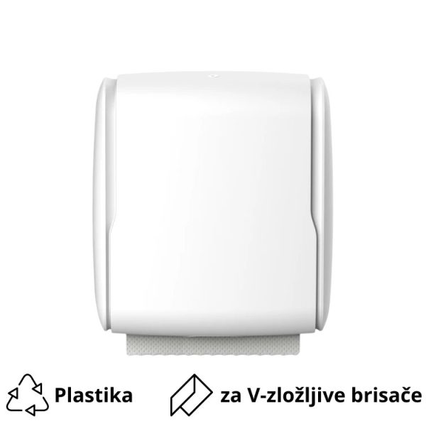 Podajalnik za V-zložljive brisače