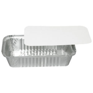 Alu posodica s pokrovom 900 ml 211x145x47 mm, 100 kos (komplet)