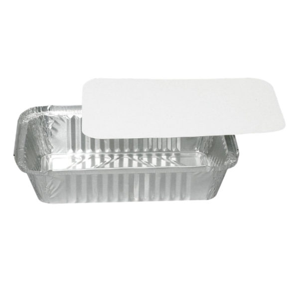 Alu posodica s pokrovom 900 ml 211x145x47 mm, 100 kos (komplet)