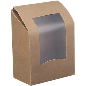 Wrap box z folijo 90x50x120 mm kraft (50 kos/pak)