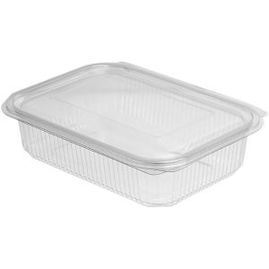 Posoda z ravnim pokrovom PET 1500 ml 230x165x60 prozorna [50 kos/pak]