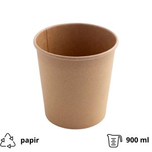 Papirnata posoda 900 ml d=115 mm h=135 mm, kraft, brez pokrova 50 kos