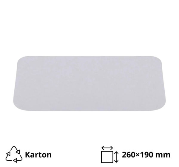 Pokrov za alu posodice 1950 ml 260×190 mm 100 kos