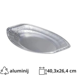 Aluminijasti pladenj L 40,3х26,4х2,5 cm 16 kos