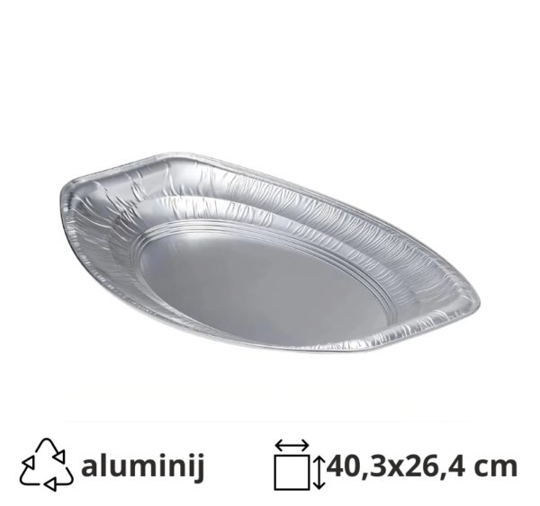 Aluminijasti pladenj L 40,3х26,4х2,5 cm 16 kos