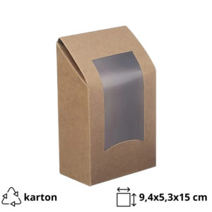 Wrap box z folijo 94x53x150 mm kraft 50 kos