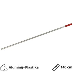 Ročaj alu 140 cm rdeč