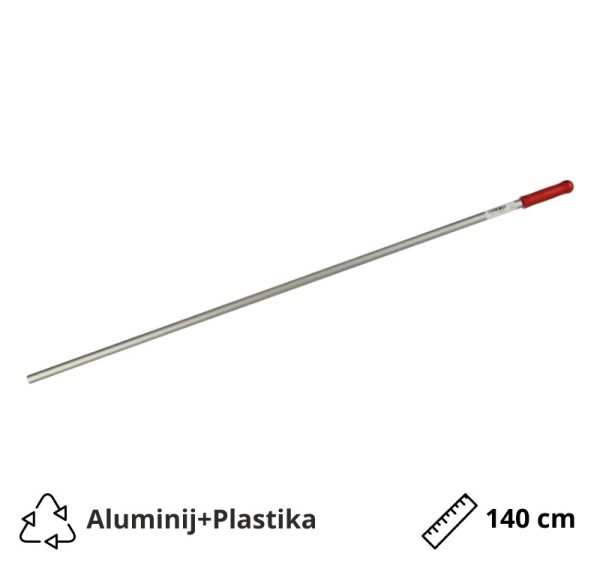 Ročaj alu 140 cm rdeč