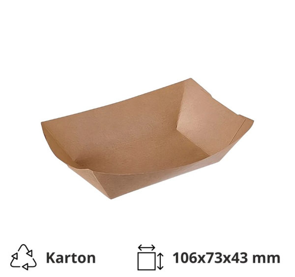 Papirnat čolniček 106х73х43 mm kraft [800 kos/pak]