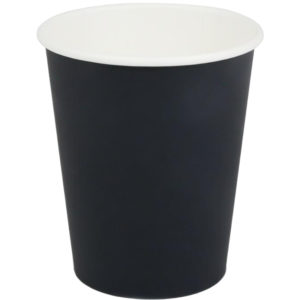 Papirnat kozarec 200 (250) ml d=80 mm 1-slojni črn SUP (50 kos/pak)