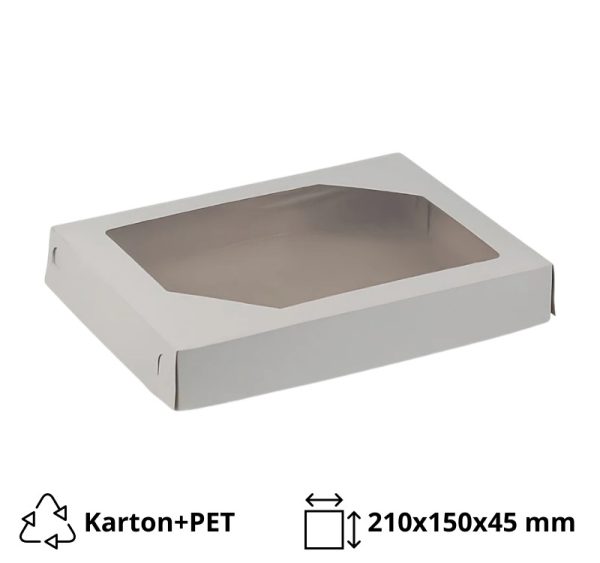 Škatla 210х150х45 mm z oknom + pokrov [50 kos/pak]