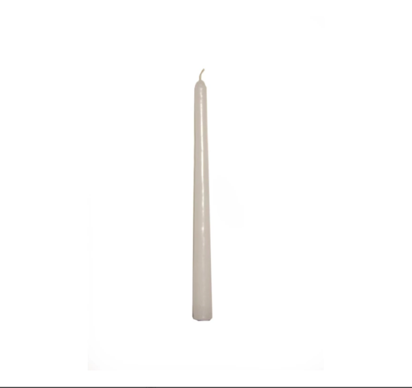 Koničasta svečka bela, h=25 cm